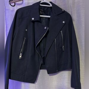 Women's Blue Biker Jacket